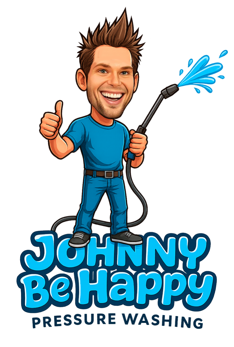 Johnny Be Happy — Pressure Washing logo